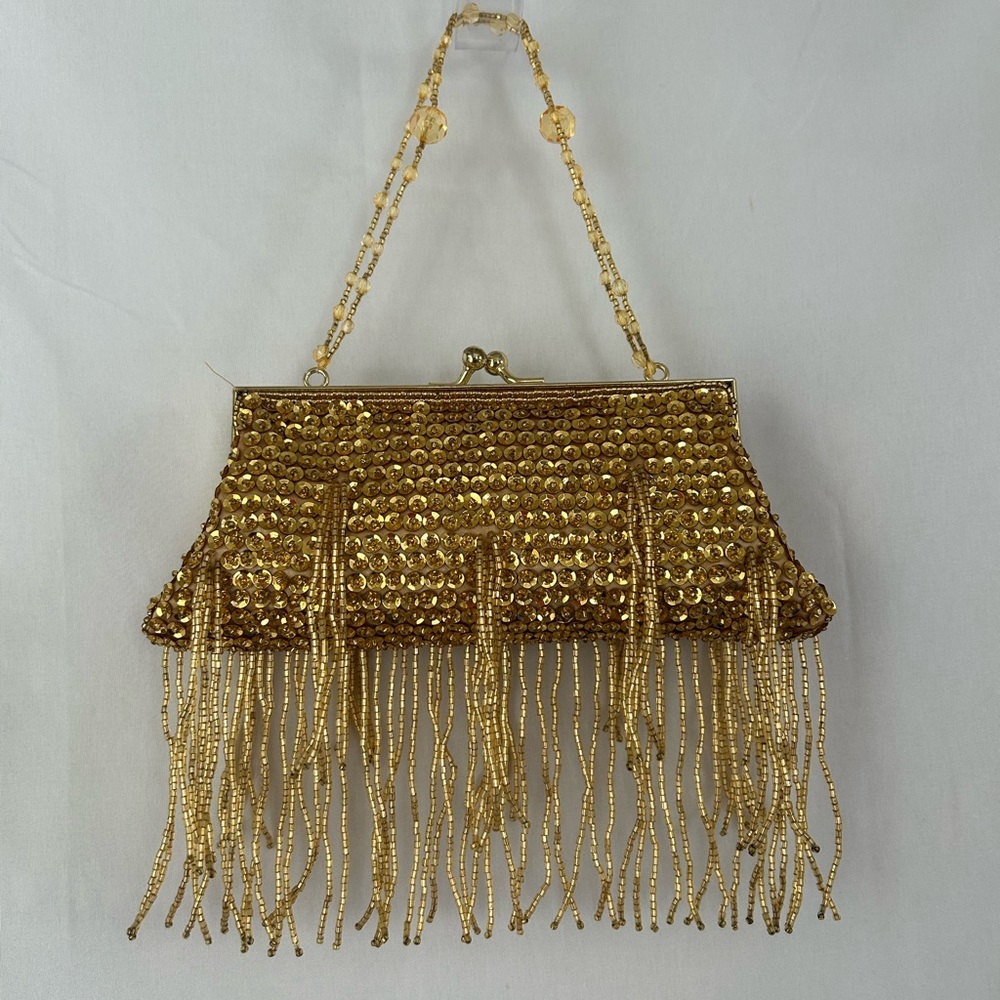 Gold Sequin Evening Bag